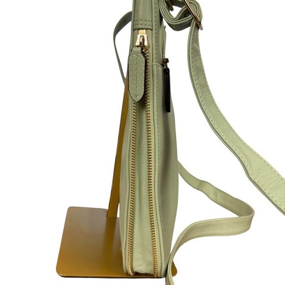 Radley London Light Green Crossbody Leather Bag Purse Shoulder Messenger - Picture 5 of 16